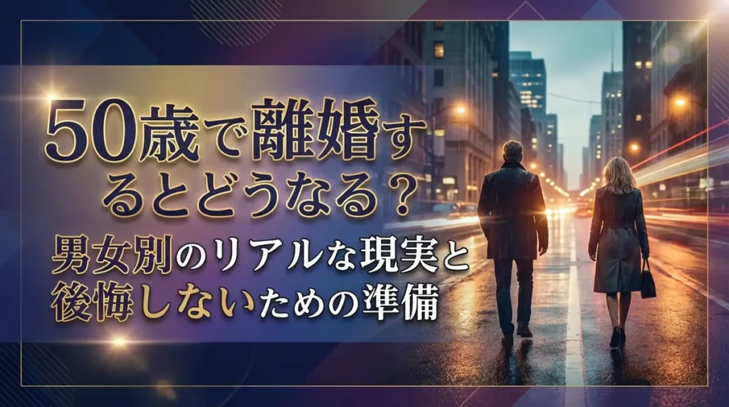 50歳で離婚するとどうなる？男女別のリアルな現実と後悔しないための準備