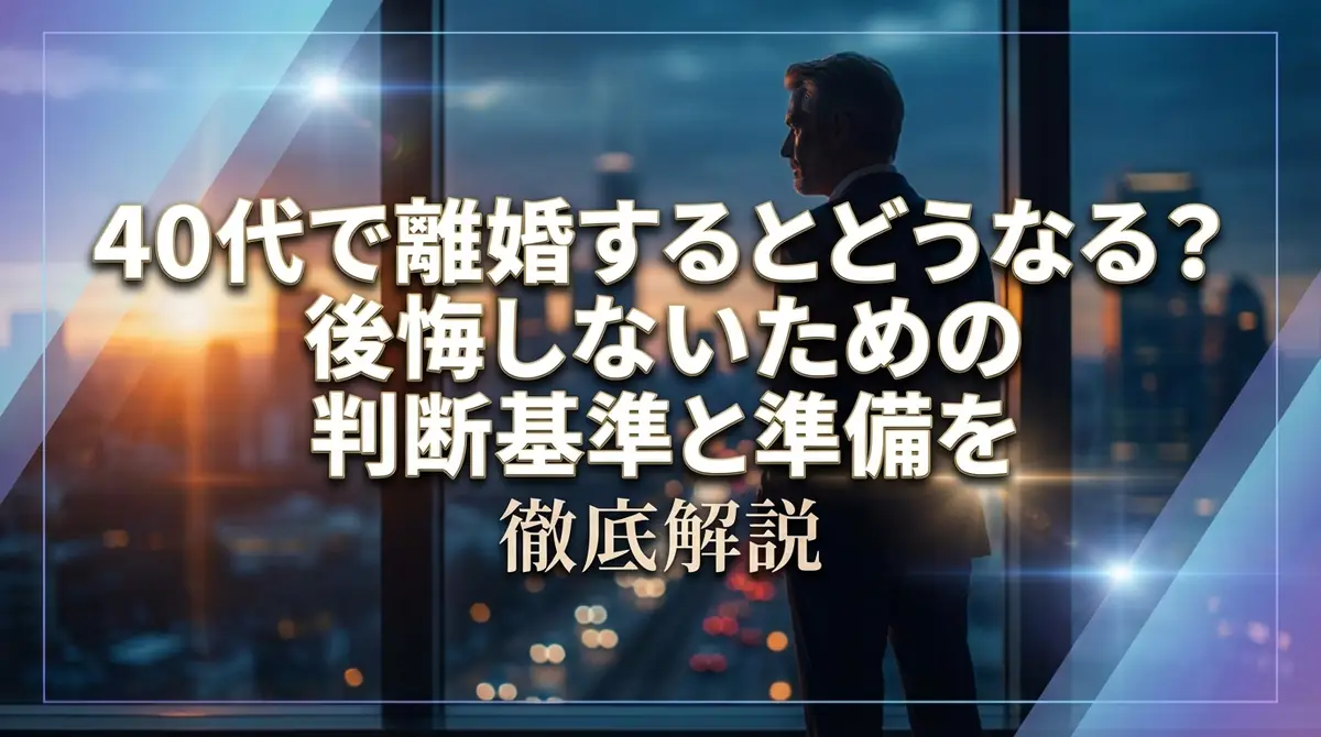40代で離婚するとどうなる？後悔しないための判断基準と準備を徹底解説
