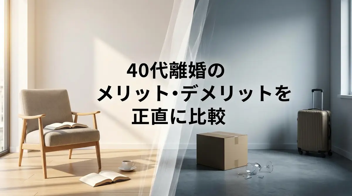 40代離婚のメリット・デメリットを正直に比較