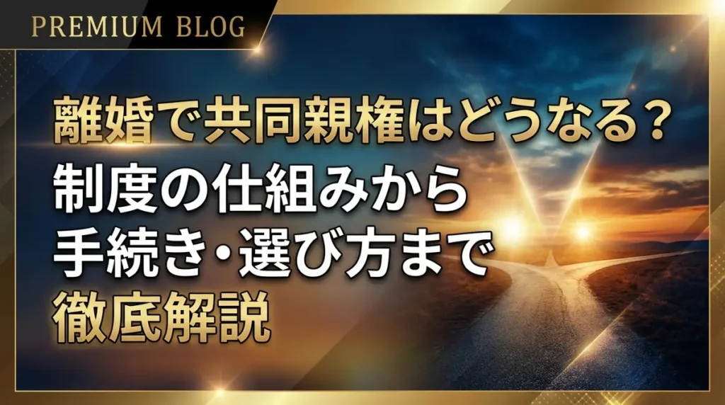 離婚で共同親権はどうなる？制度の仕組みから手続き・選び方まで徹底解説