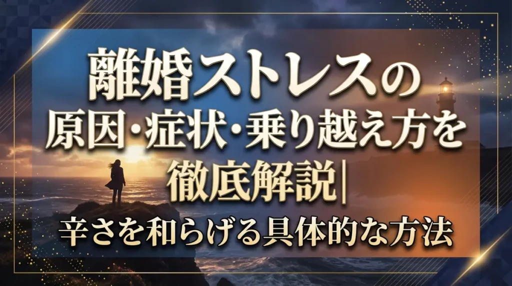 離婚ストレスの原因・症状・乗り越え方を徹底解説｜辛さを和らげる具体的な方法
