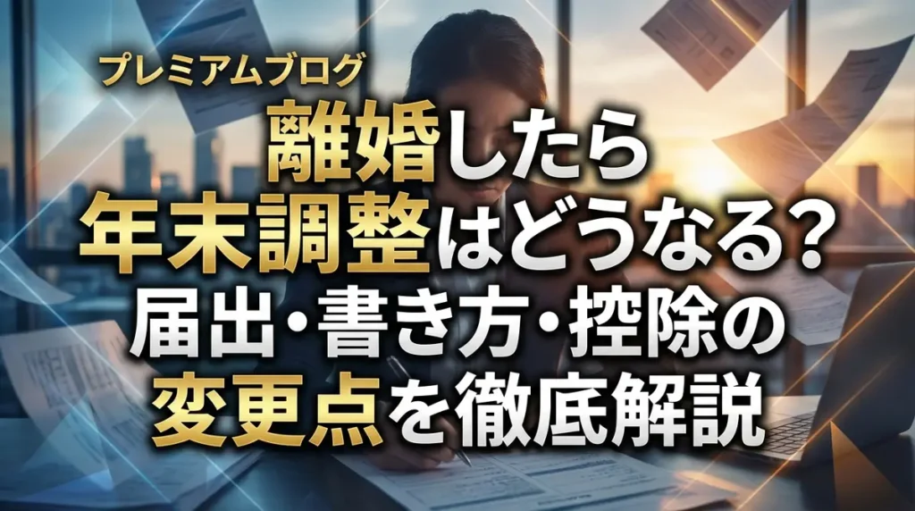 離婚したら年末調整はどうなる？届出・書き方・控除の変更点を徹底解説