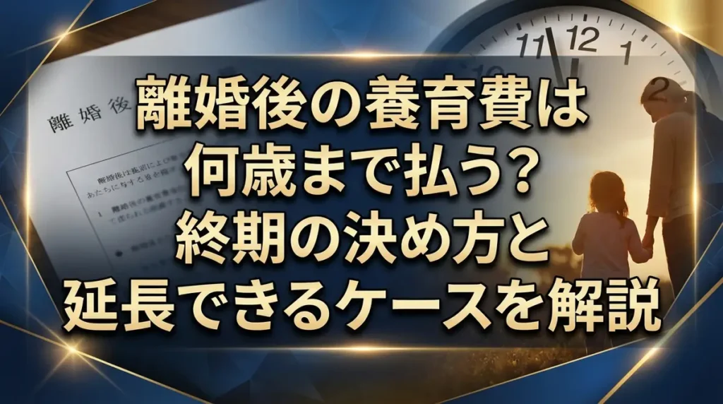 離婚後の養育費は何歳まで払う？終期の決め方と延長できるケースを解説