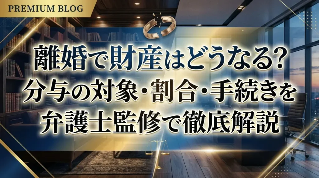 離婚で財産はどうなる？分与の対象・割合・手続きを弁護士監修で徹底解説