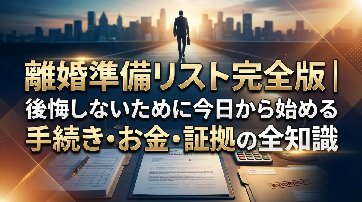 離婚準備リスト完全版|後悔しないために今日から始める手続き・お金・証拠の全知識