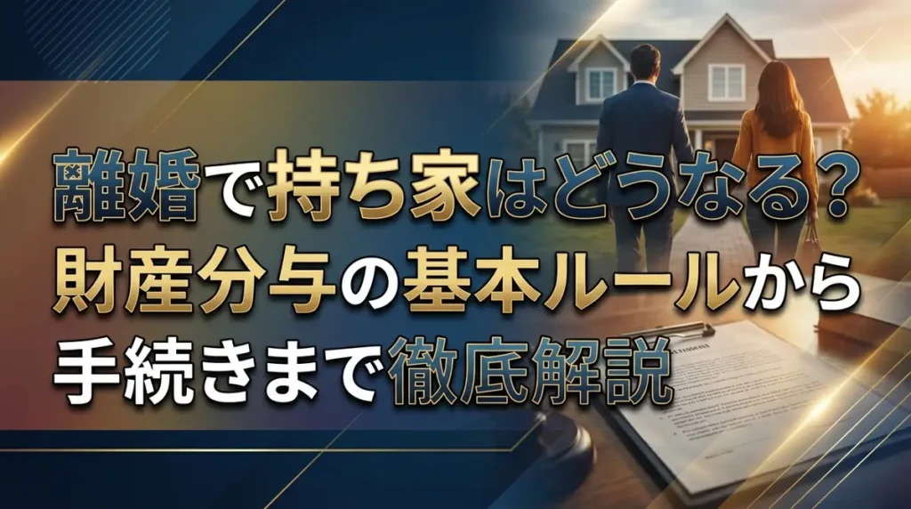 離婚で持ち家はどうなる？財産分与の基本ルールから手続きまで徹底解説