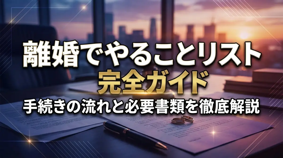離婚でやることリスト完全ガイド｜手続きの流れと必要書類を徹底解説