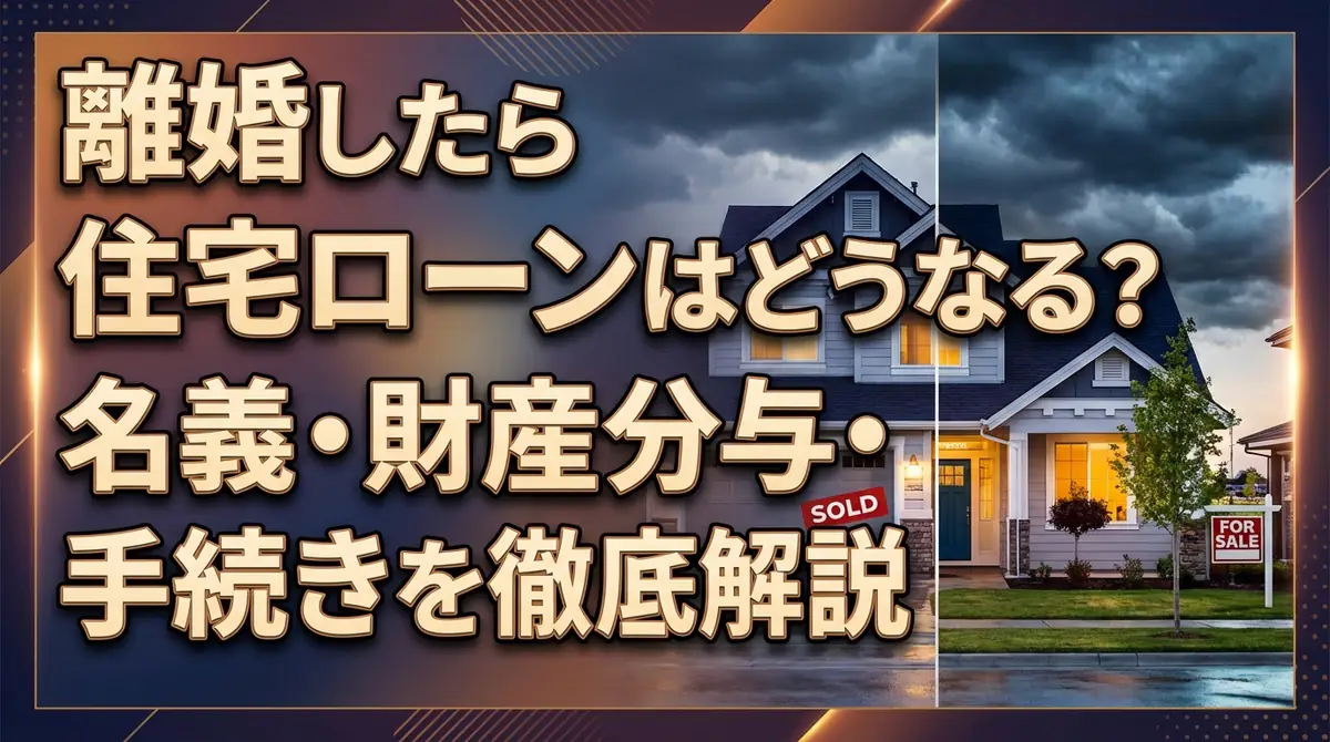 離婚したら住宅ローンはどうなる?名義・財産分与・手続きを徹底解説