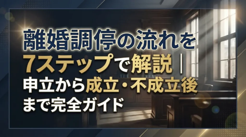 離婚調停の流れを7ステップで解説｜申立から成立・不成立後まで完全ガイド