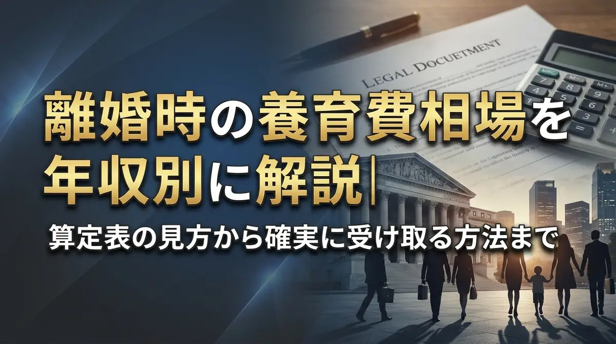 離婚時の養育費相場を年収別に解説｜算定表の見方から確実に受け取る方法まで