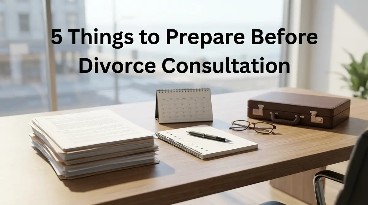 離婚相談前に準備すべき5つのこと