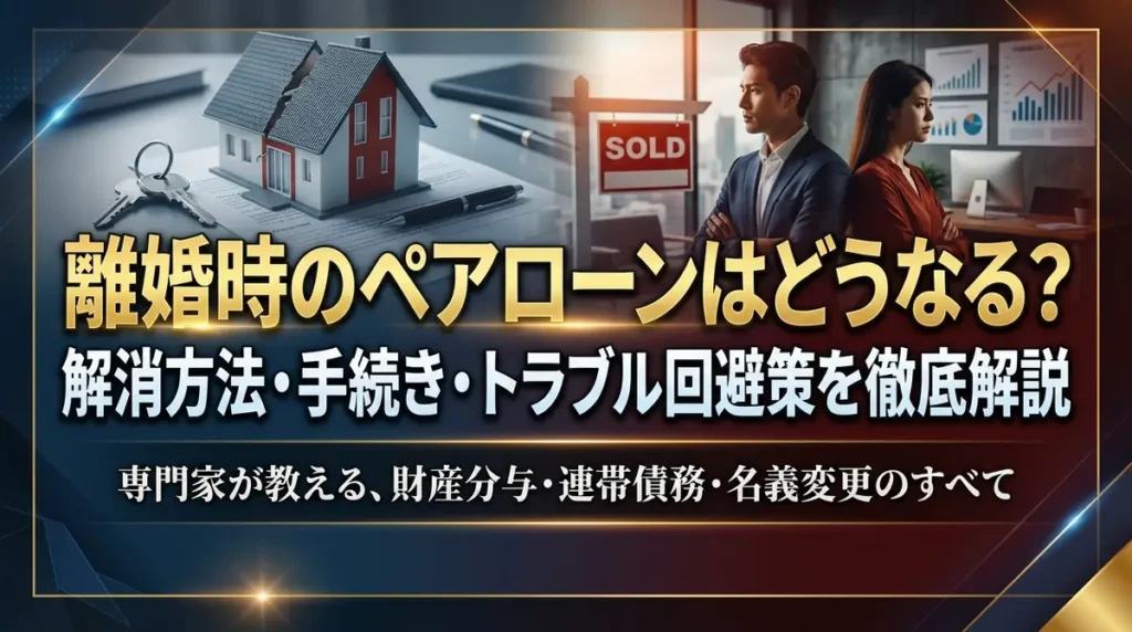 離婚時のペアローンはどうなる？解消方法・手続き・トラブル回避策を徹底解説