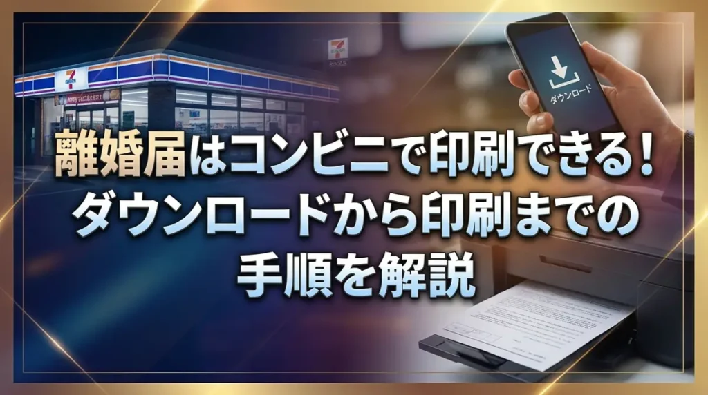 離婚届はコンビニで印刷できる！ダウンロードから印刷までの手順を解説