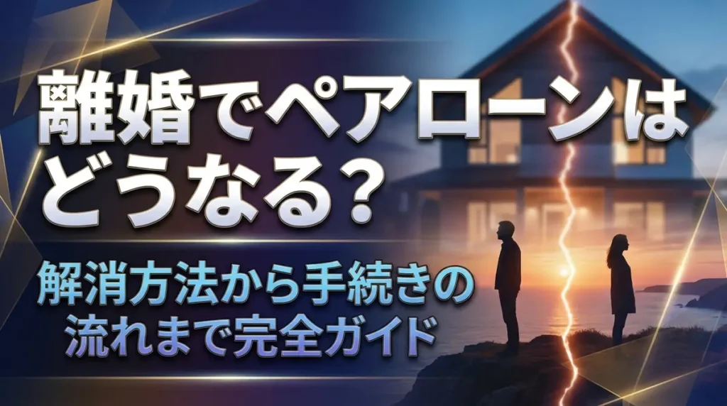 離婚でペアローンはどうなる？解消方法から手続きの流れまで完全ガイド