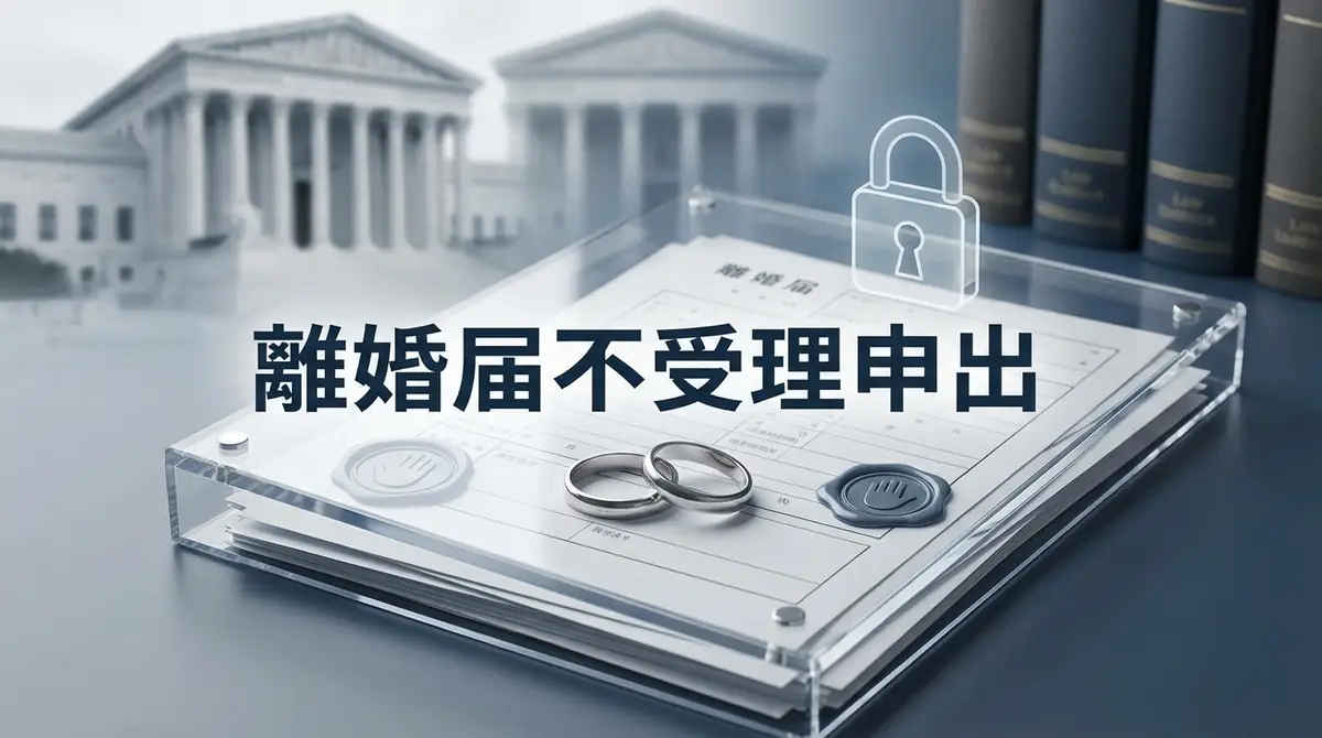 離婚届不受理申出の制度概要｜仕組みと効果を解説