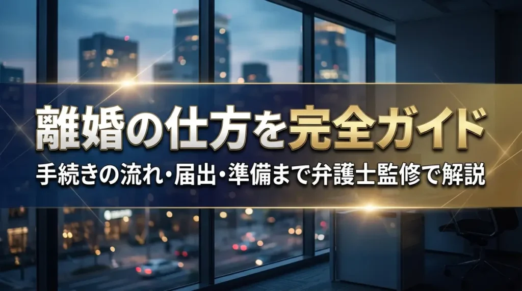 離婚の仕方を完全ガイド｜手続きの流れ・届出・準備まで弁護士監修で解説