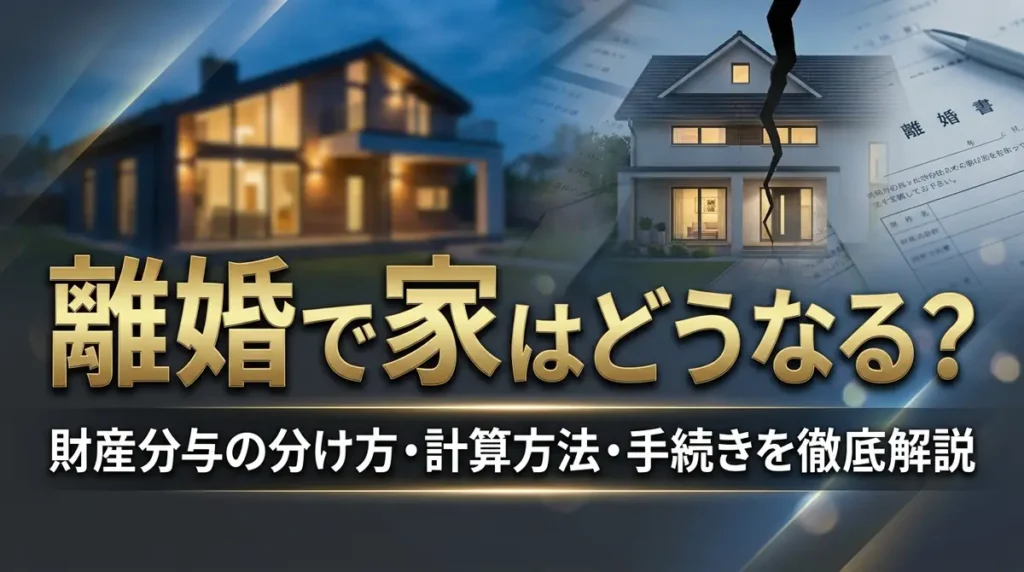 離婚で家はどうなる？財産分与の分け方・計算方法・手続きを徹底解説
