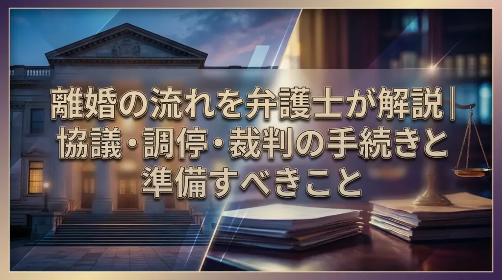 離婚の流れを弁護士が解説｜協議・調停・裁判の手続きと準備すべきこと
