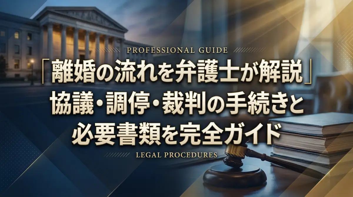 離婚の流れを弁護士が解説｜協議・調停・裁判の手続きと必要書類を完全ガイド