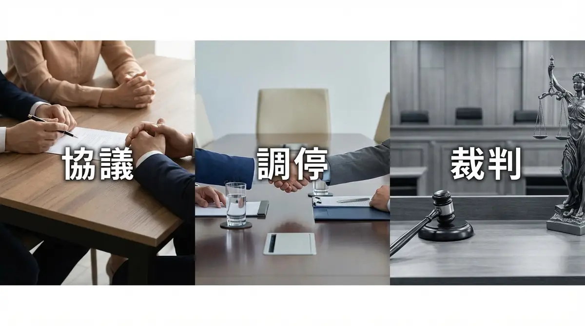 離婚の流れは3ステップ｜協議→調停→裁判の全体像