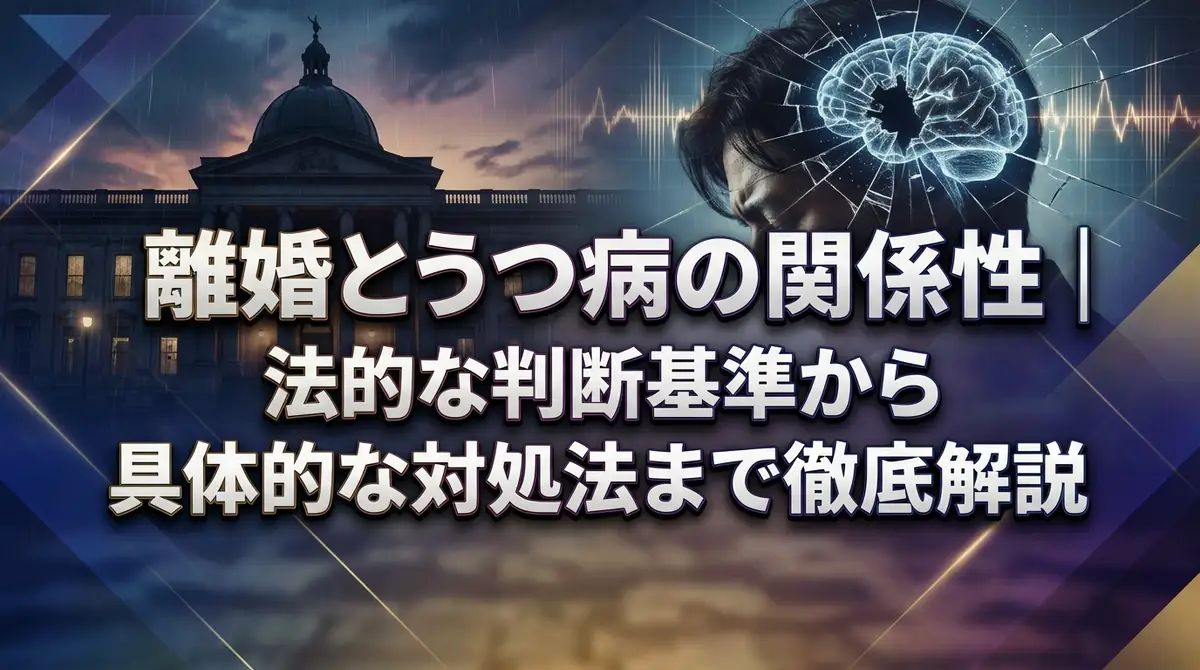 離婚とうつ病の関係性｜法的な判断基準から具体的な対処法まで徹底解説