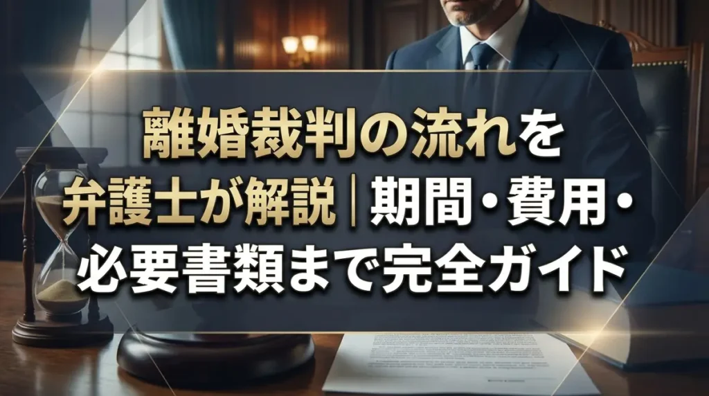 離婚裁判の流れを弁護士が解説｜期間・費用・必要書類まで完全ガイド