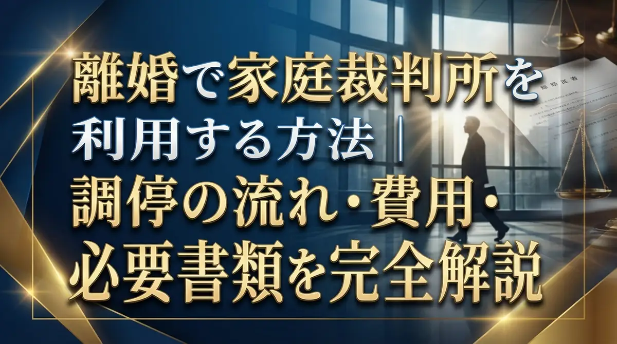 離婚で家庭裁判所を利用する方法｜調停の流れ・費用・必要書類を完全解説