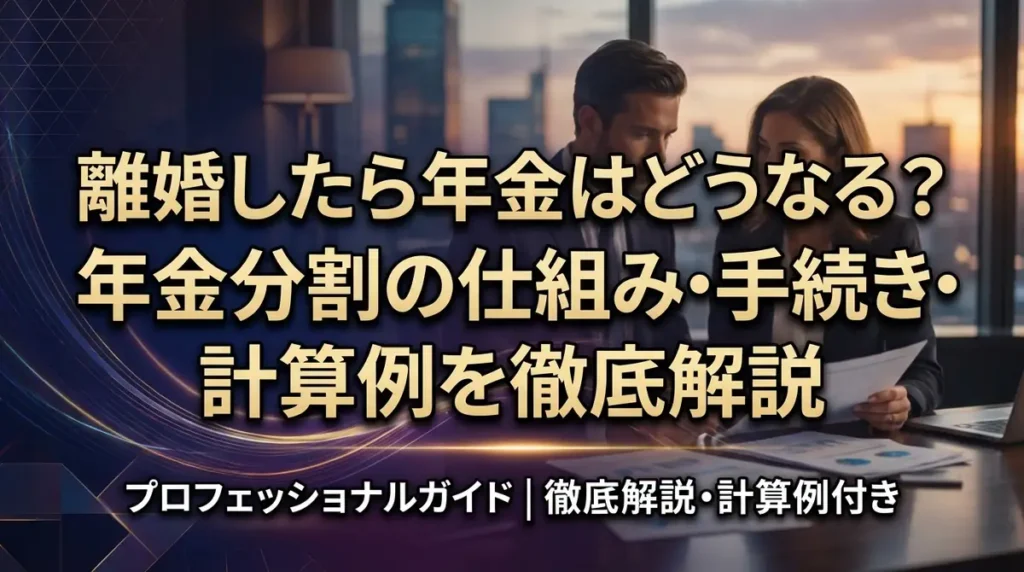 離婚したら年金はどうなる？年金分割の仕組み・手続き・計算例を徹底解説