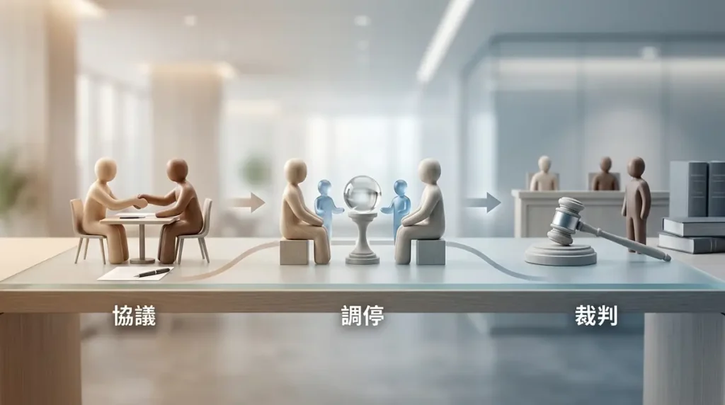 離婚の手続きは3種類｜協議・調停・裁判の違いと流れを図解